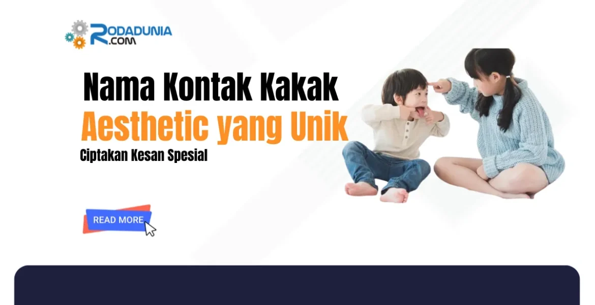 nama kontak kakak aesthetic